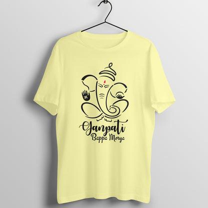 Men's Tee with printed Ganpati Bappa blessing