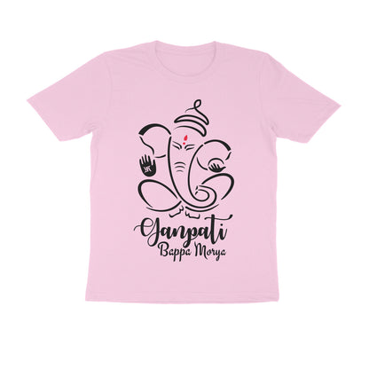 Men's Tee with printed Ganpati Bappa blessing