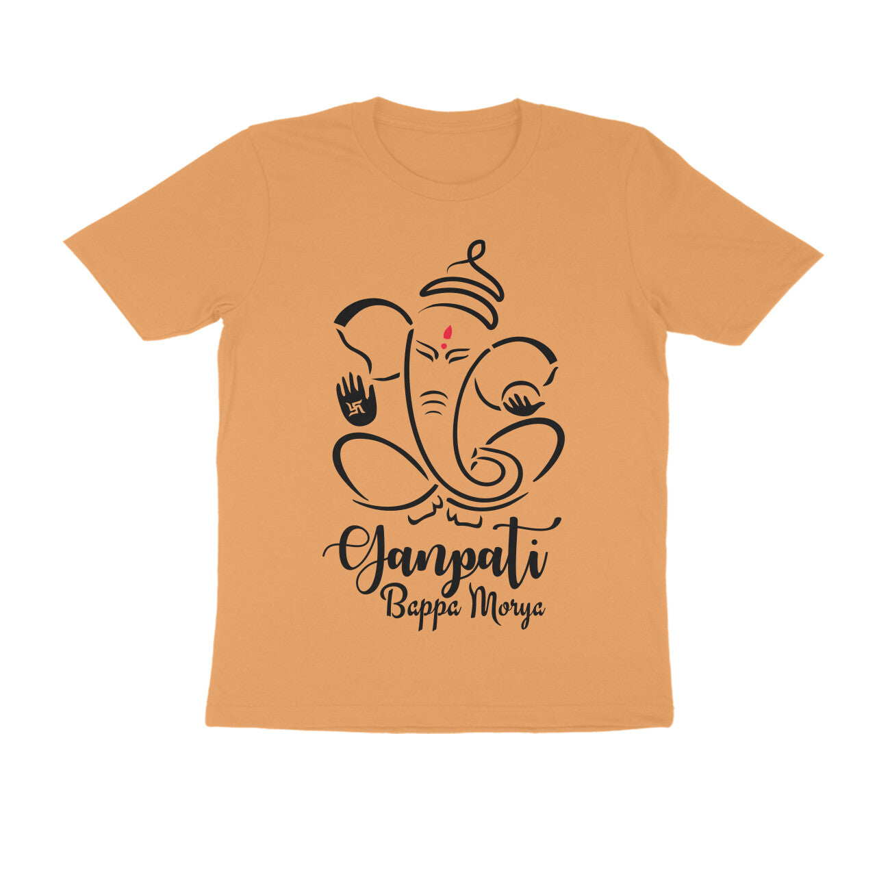 Men's Tee with printed Ganpati Bappa blessing