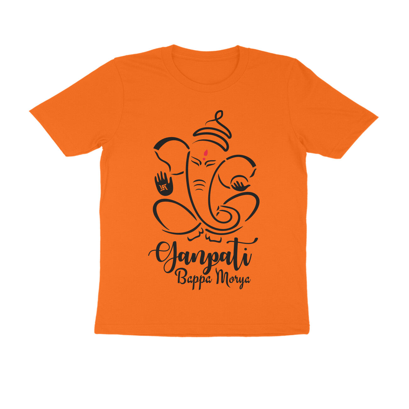 Men's Tee with printed Ganpati Bappa blessing