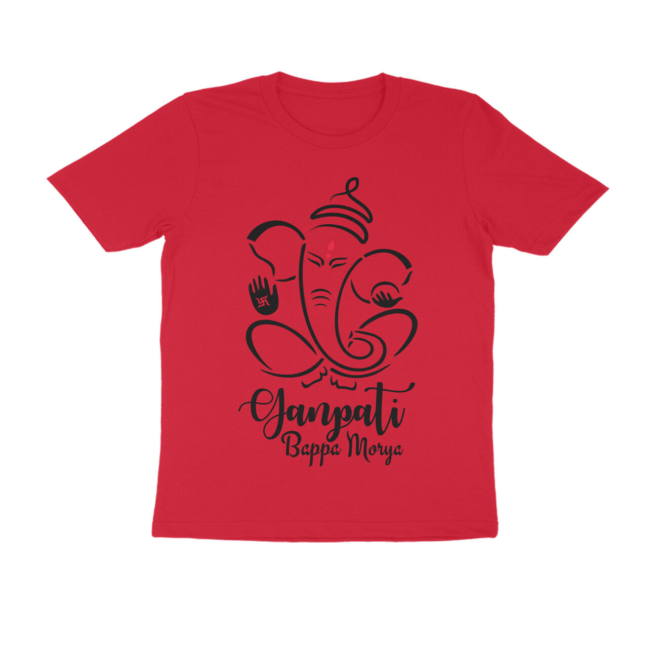 Men's Tee with printed Ganpati Bappa blessing