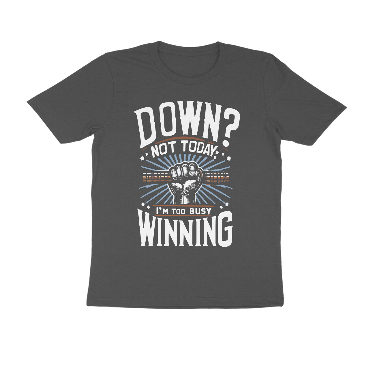 Mens Tshirt with motivational winning design